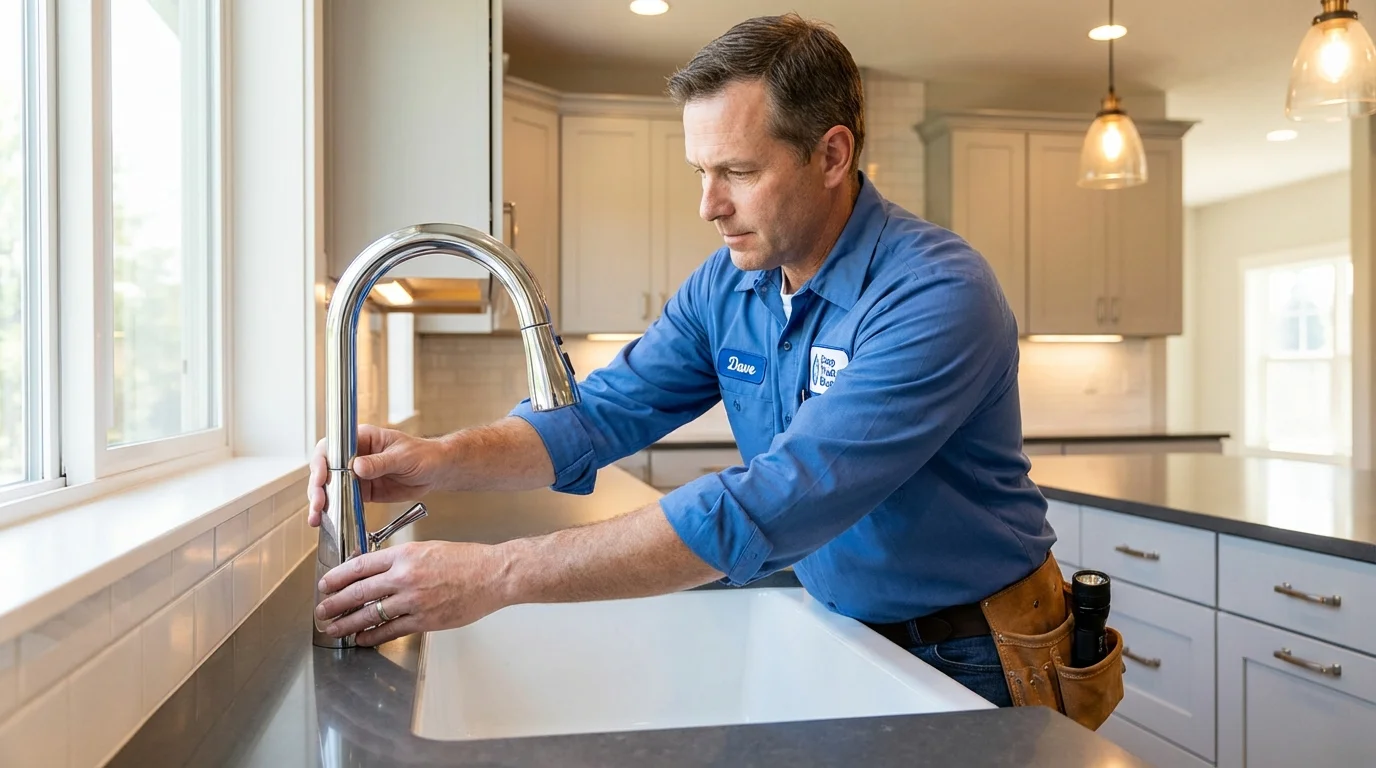 Kitchen faucet installation by Johns Plumbing LLC in Crystal Springs